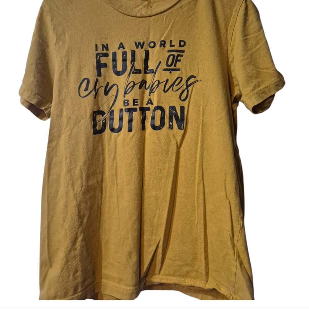 Yellowstone Inspired Medium Mustard Yellow Graphic T Medium